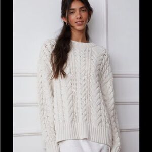LA Hearts Rory Cable Knit Oversized Sweater